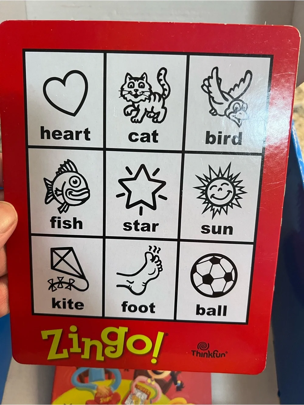 ThinkFun Zingo! Bingo Board Game Red Classic Kids Matching Game Complete